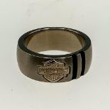 Harley Davidson Timeless Titanium & Sterling Silver Ring