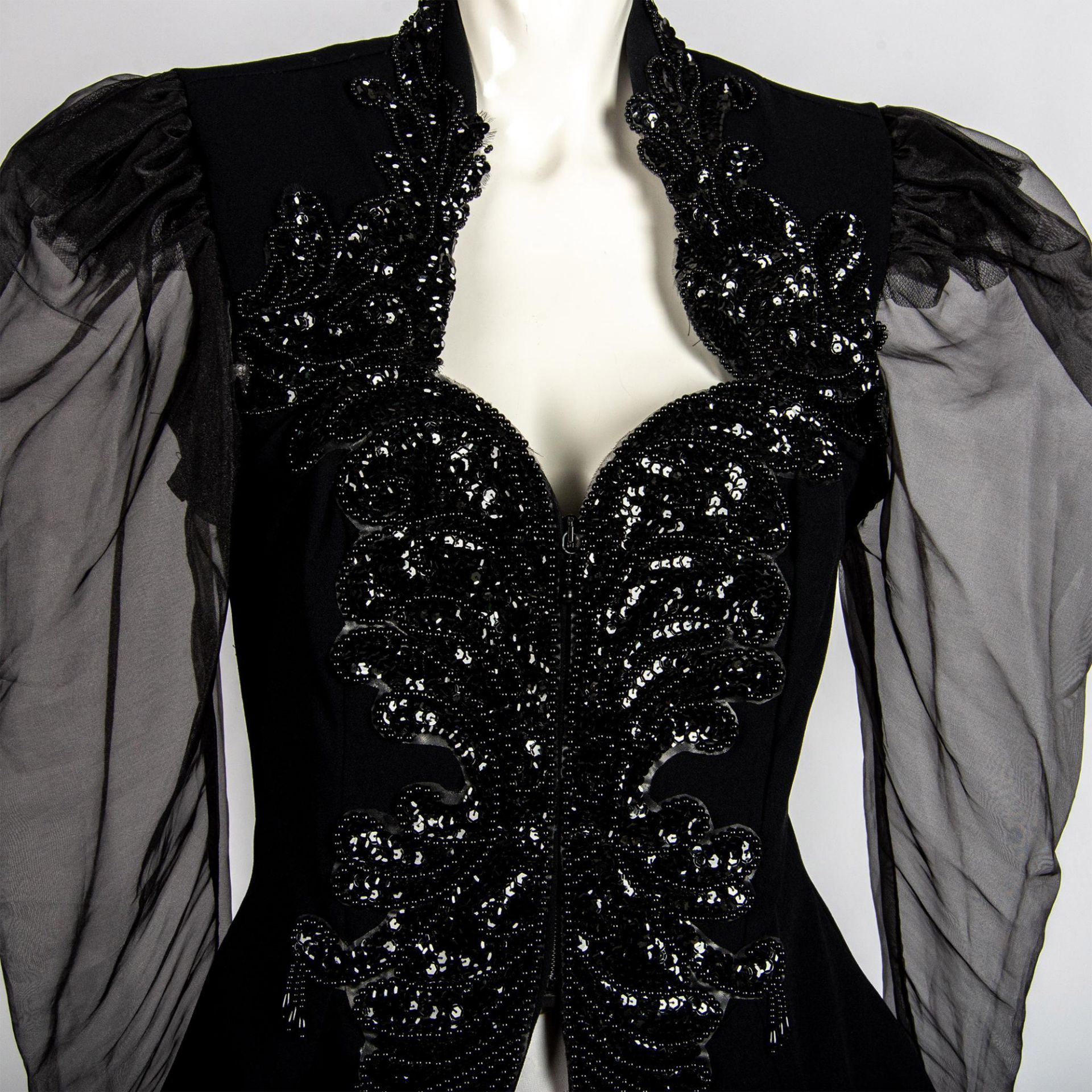 Vintage Lillie Rubin Beaded Evening Jacket, Size 8 - Bild 2 aus 4