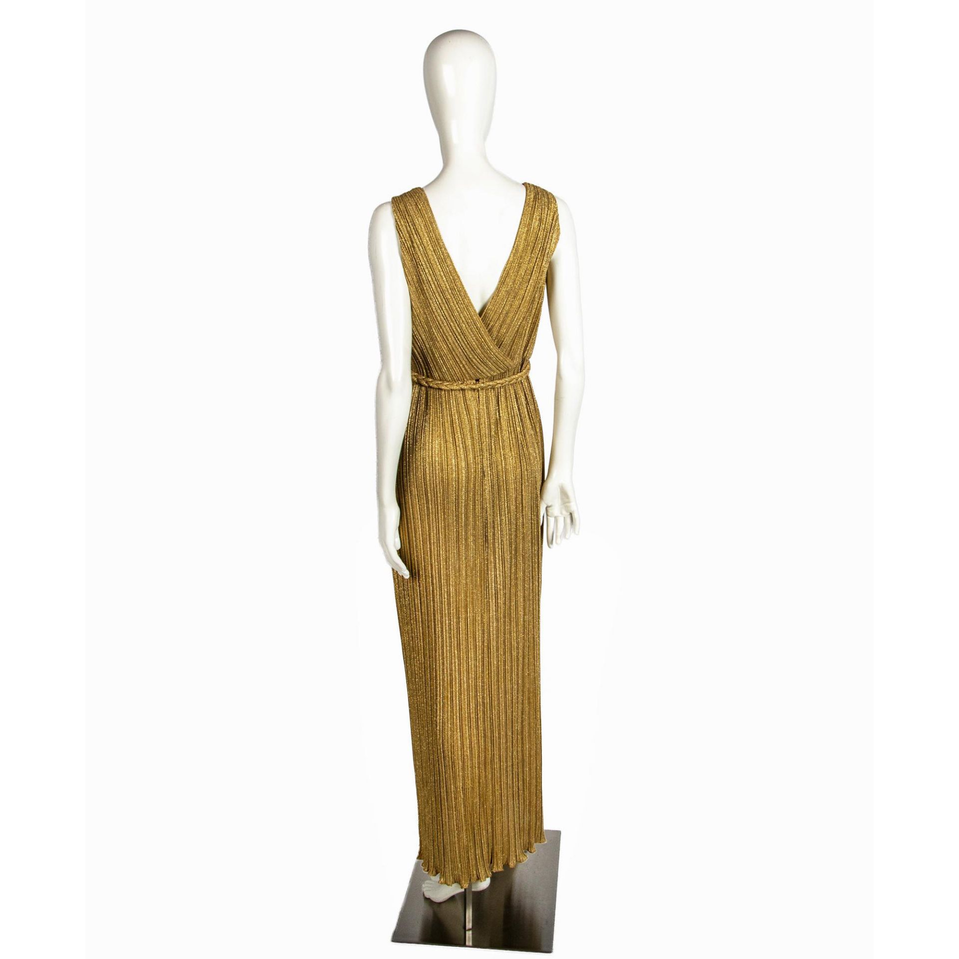 Vintage Gold Glitter Evening Dress - Bild 3 aus 4