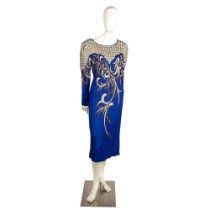 Vintage Alisha Beaded Evening Dress, Size S