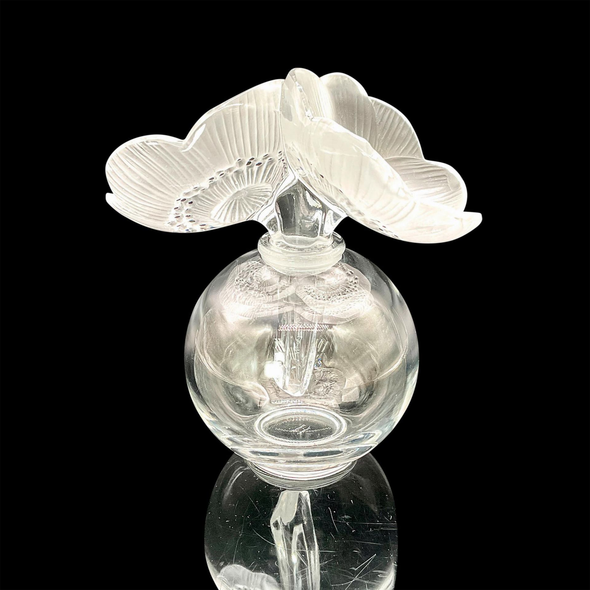 Lalique Crystal Perfume Bottle Deux Anemones - Image 2 of 3