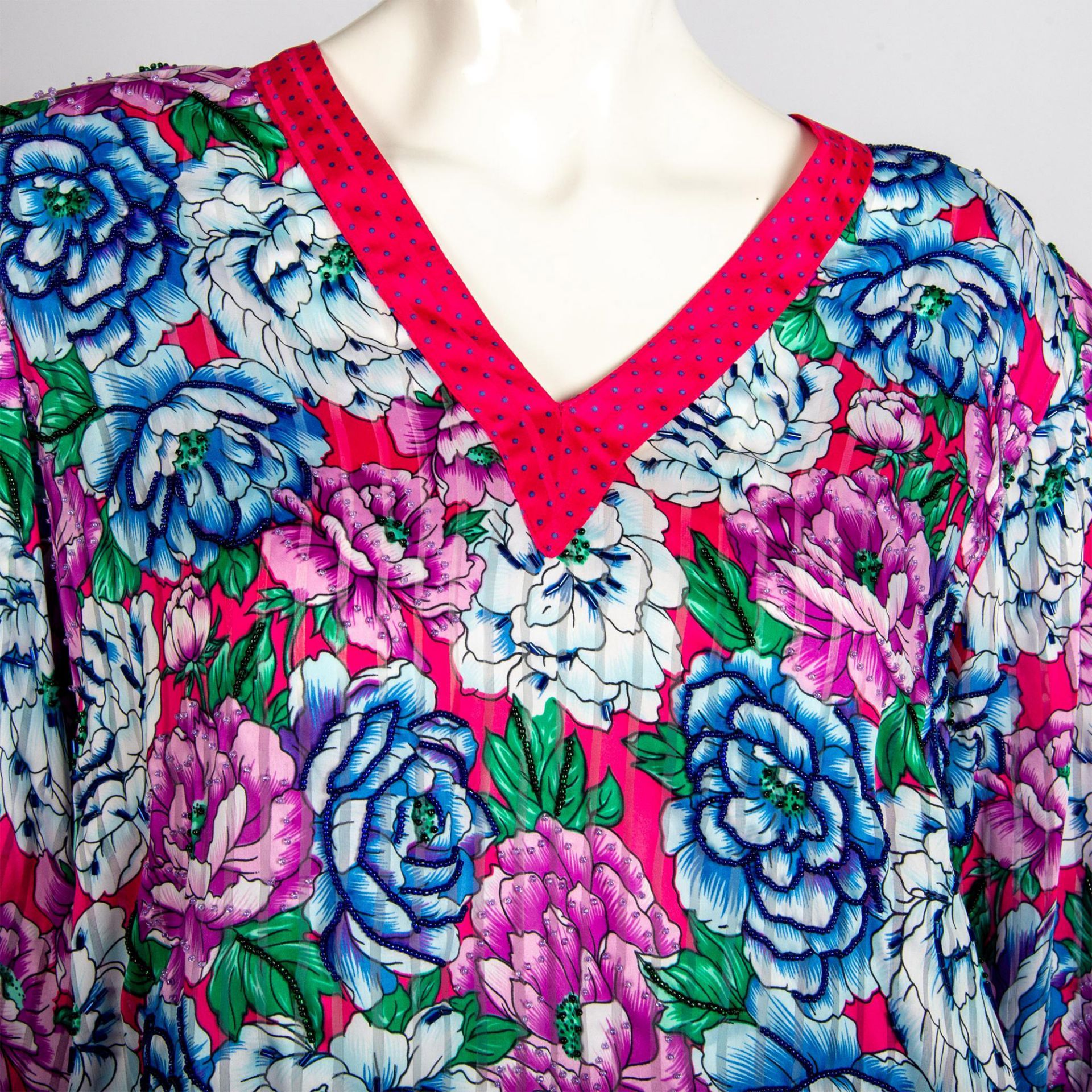 Diane Fres Beaded Floral Blouse - Image 2 of 5