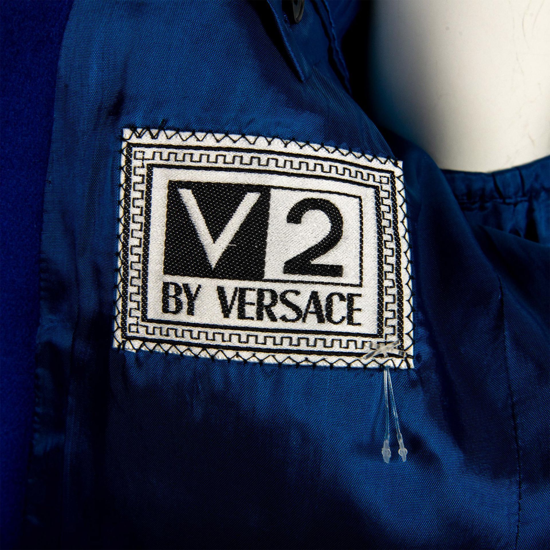 V2 by Versace Men's Wool Blue Blazer, Size 50S - Bild 3 aus 5