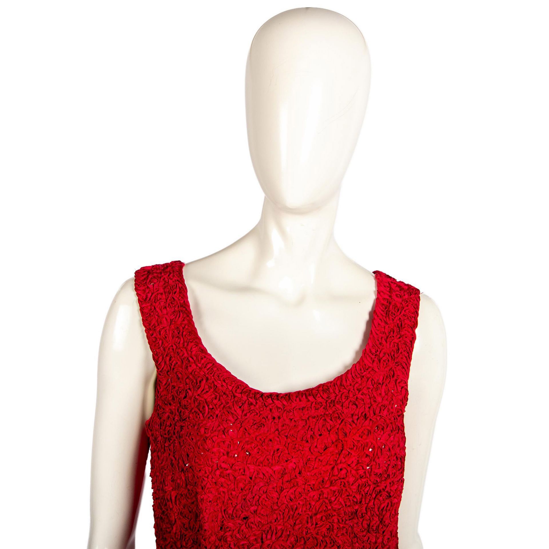 Vintage Red Ribbon Crochet Dress & Jacket - Bild 4 aus 6