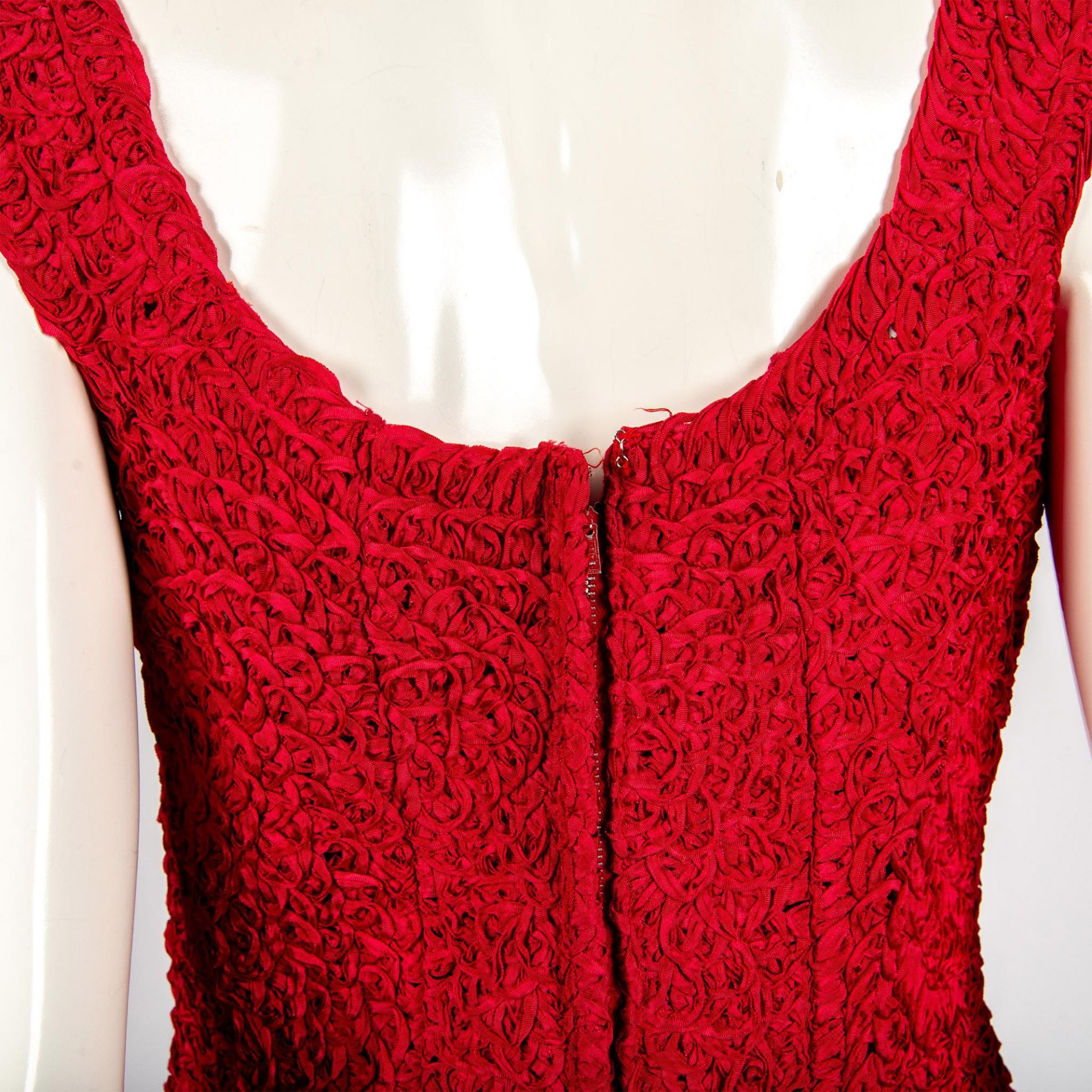Vintage Red Ribbon Crochet Dress & Jacket - Bild 6 aus 6