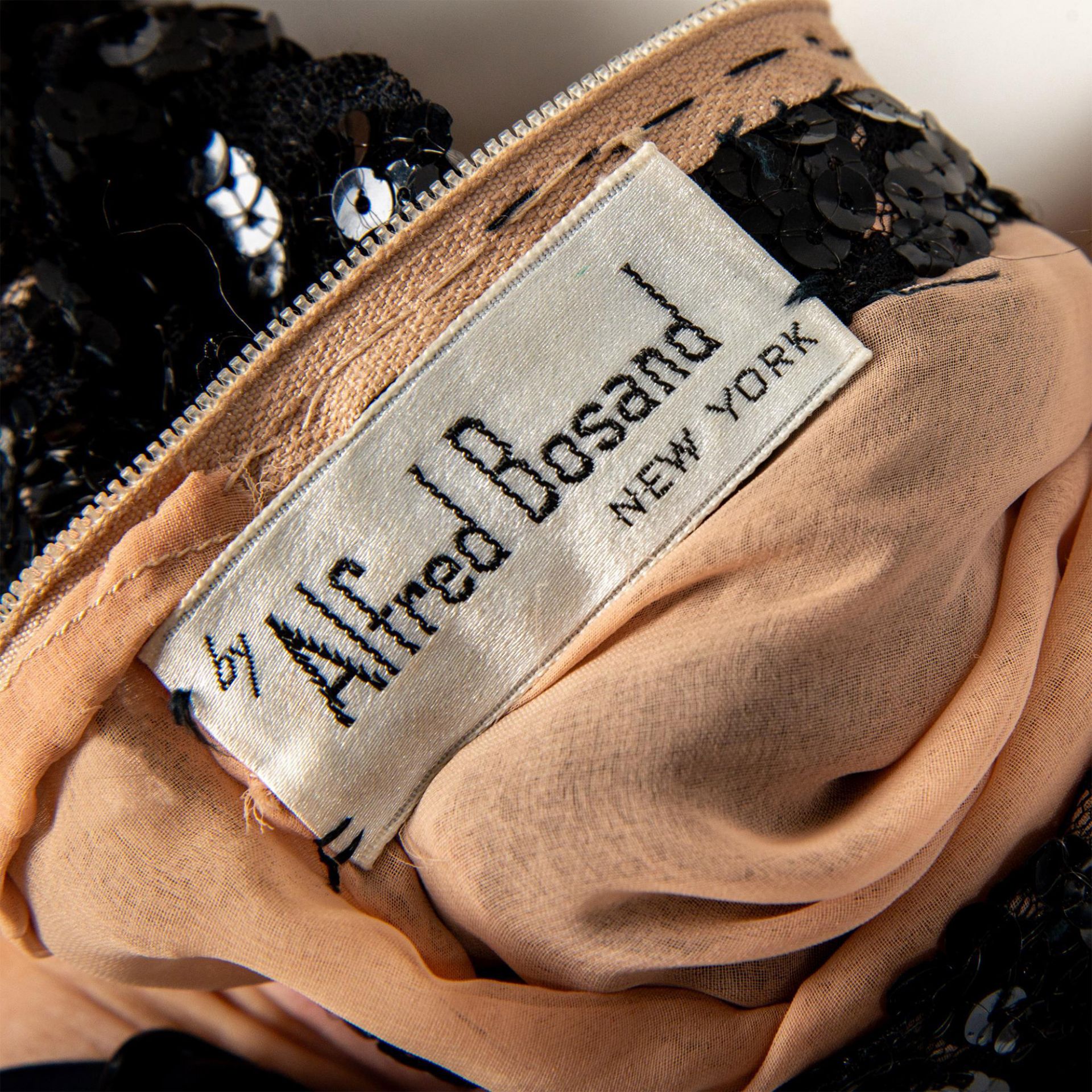 Vintage Alfred Bosand Black Evening Dress - Bild 7 aus 7