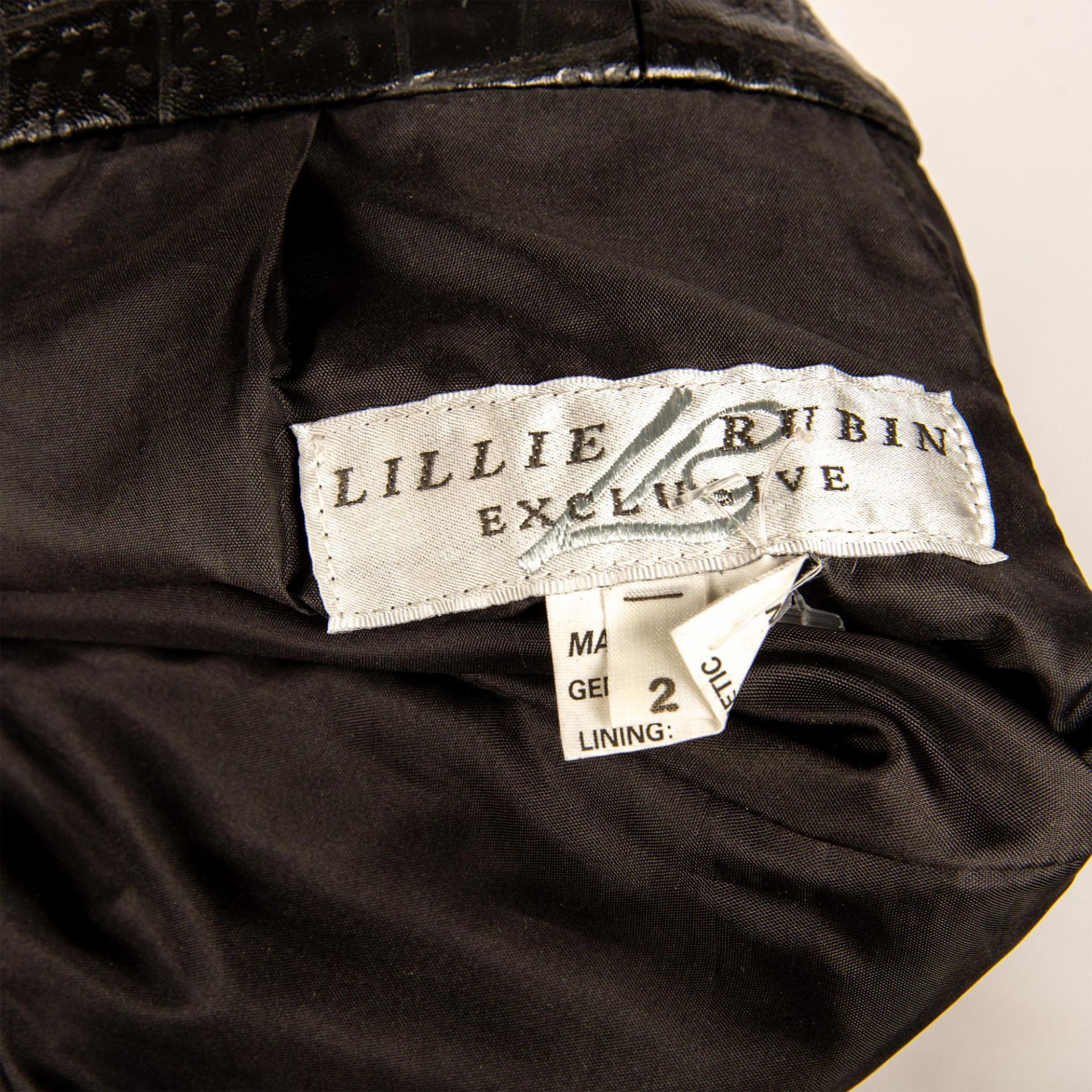 Vintage Lillie Rubin Black Leather High Wasted Pants, Size 2 - Image 4 of 4