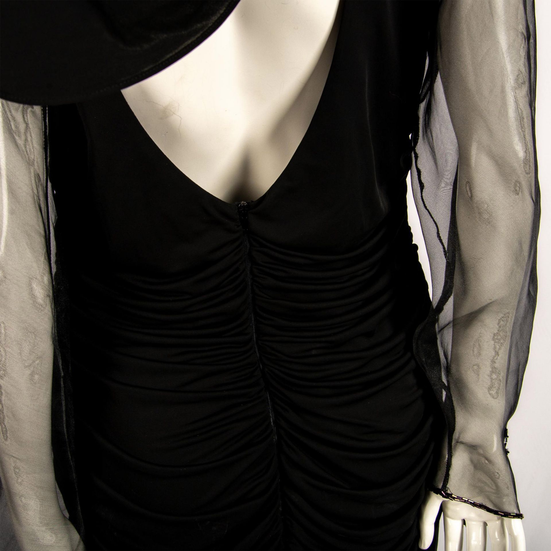 Vintage Cadadei Black Rhinestone Evening Dress, Size 14 - Bild 7 aus 7