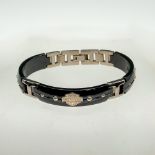 Harley Davidson Black and Silver Titanium Link Bracelet