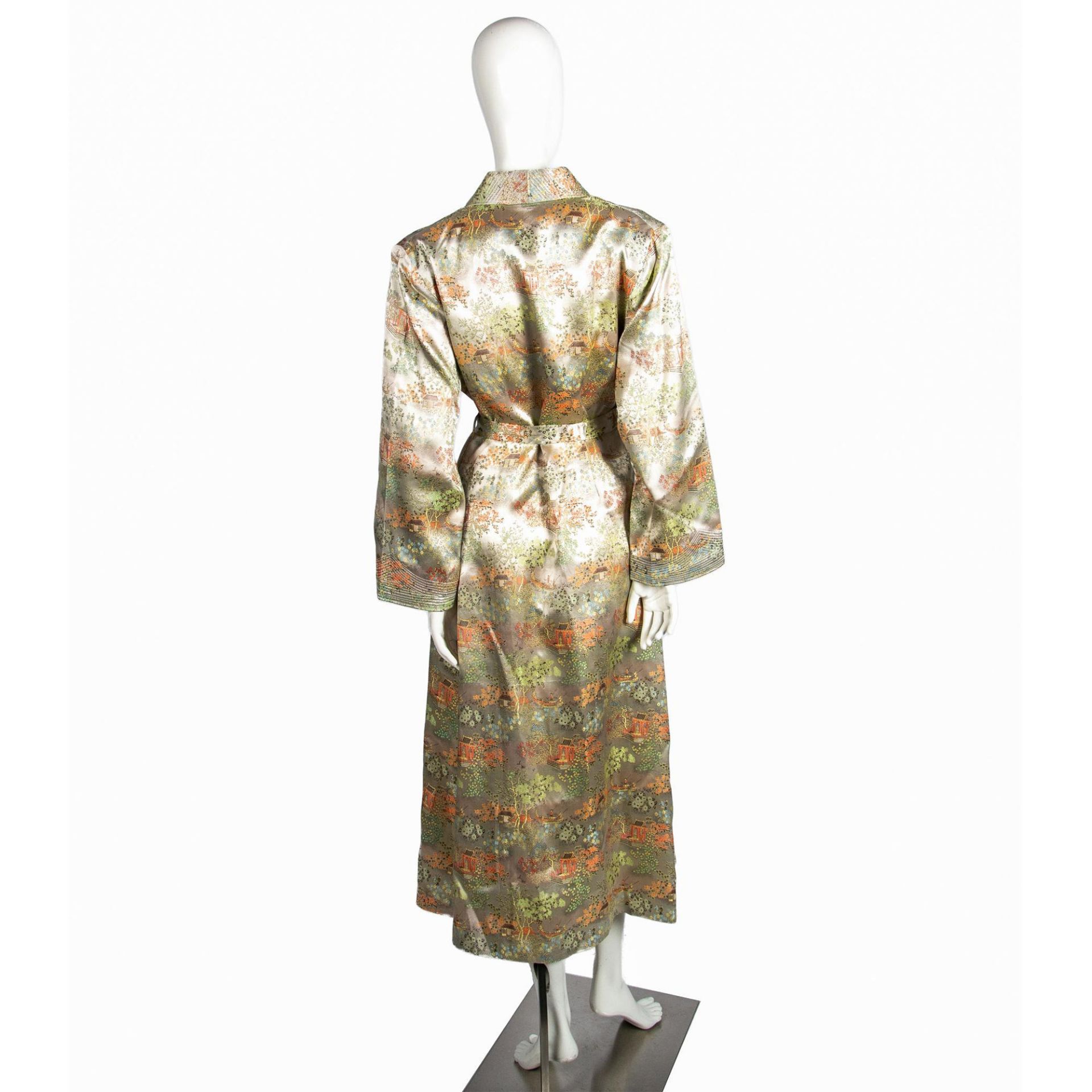 Asian Fabric Brocade Robe - Image 3 of 5