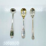 3pc Silver Spoons, Olive, Slotted Olive and Sugar