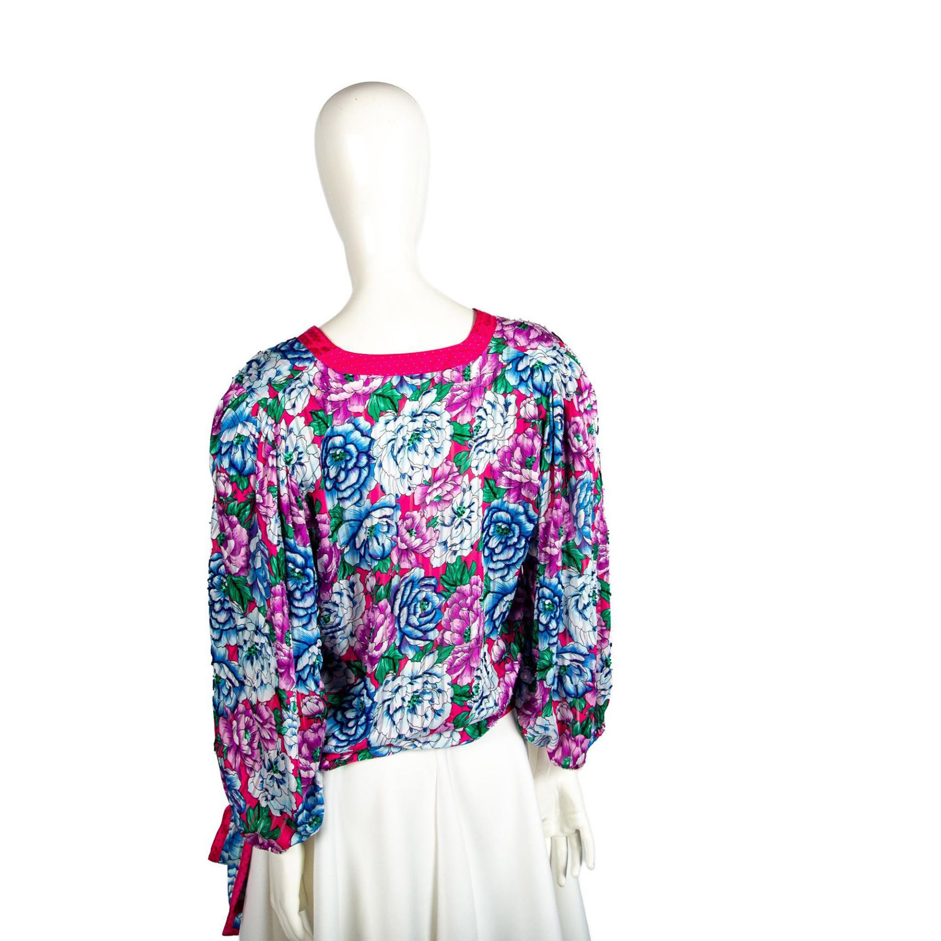 Diane Fres Beaded Floral Blouse - Image 5 of 5