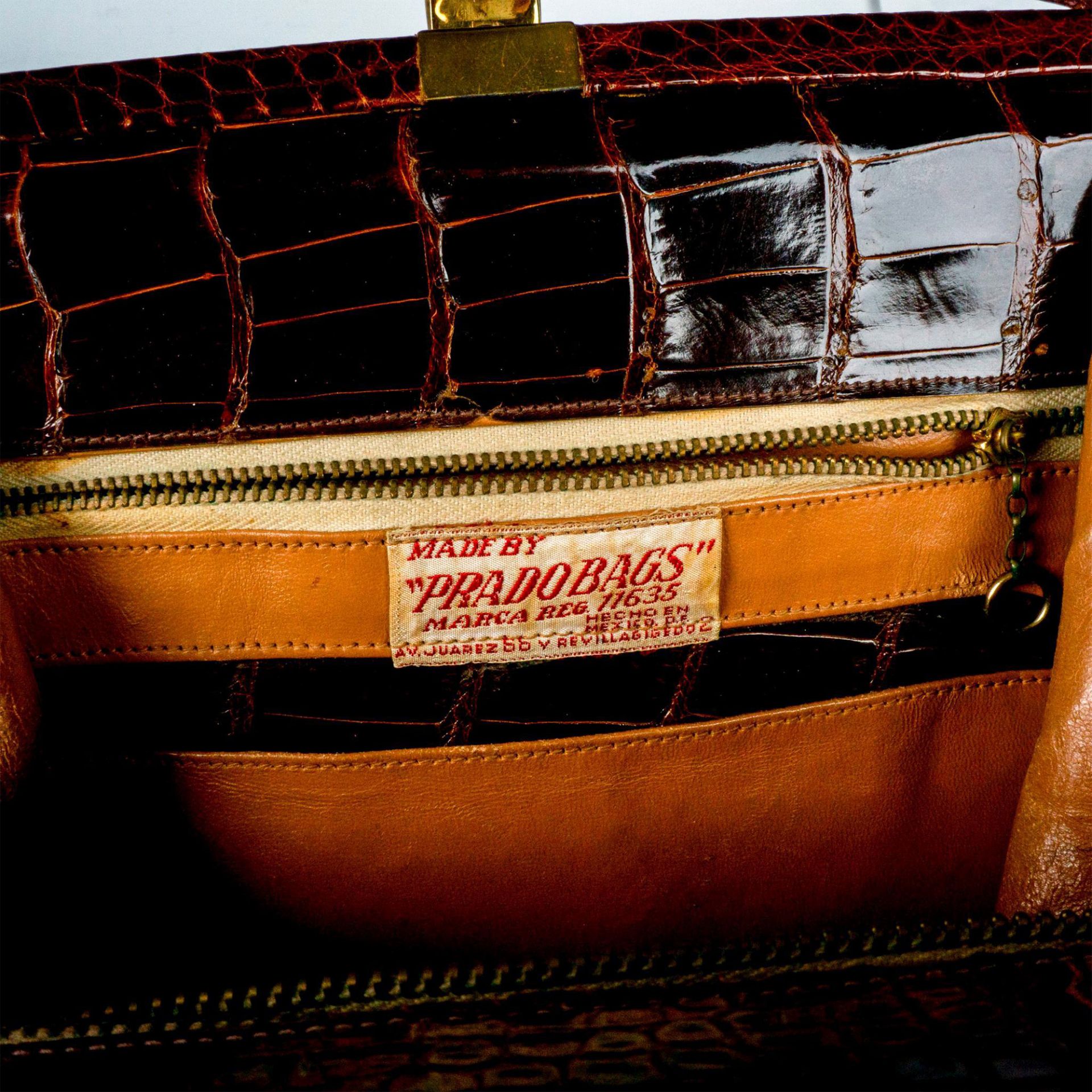 2pc Alligator Handbags, Triomphe Black, Prado Brown - Bild 3 aus 4
