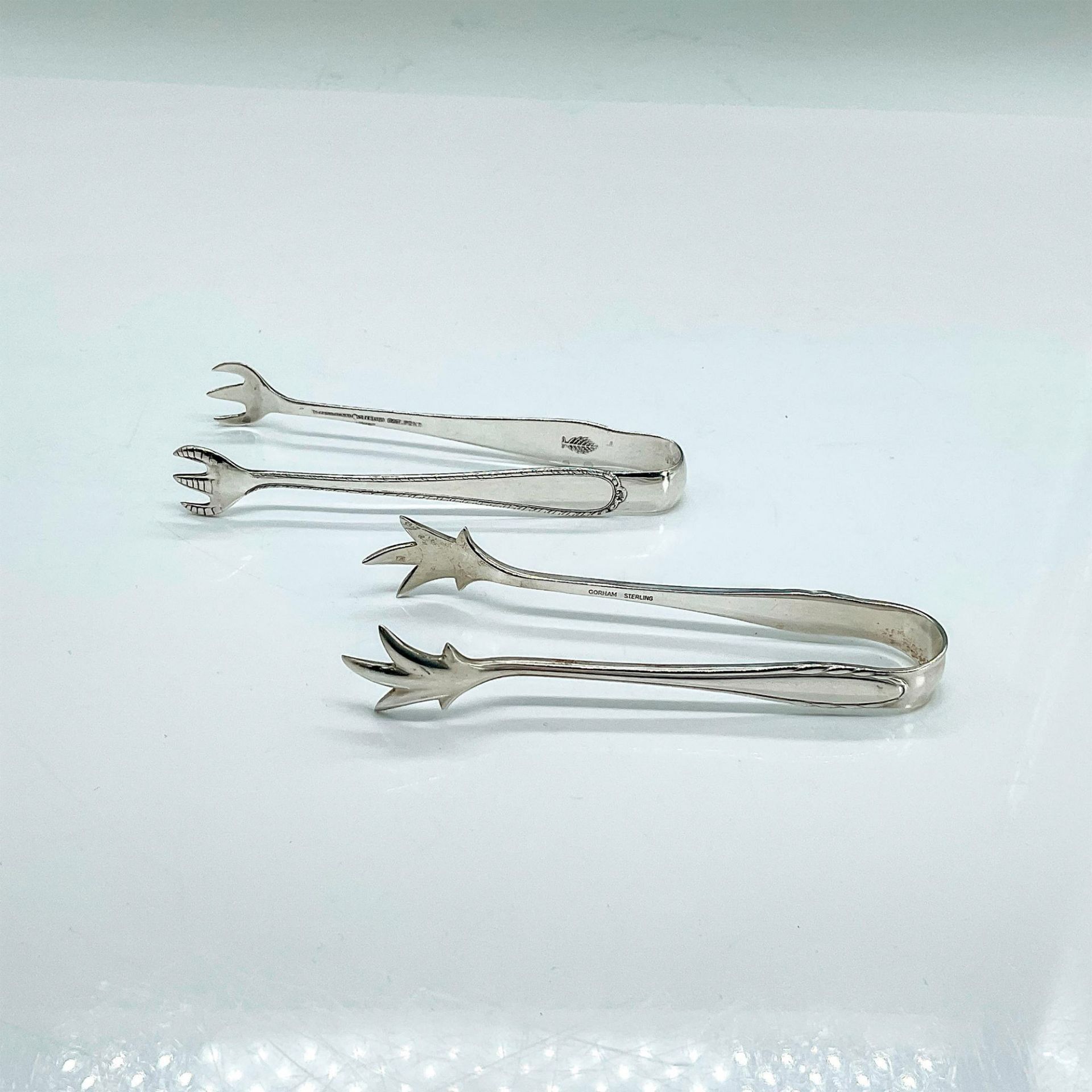 2pc Sterling Silver Sugar Tongs, Gorham and International - Bild 2 aus 3