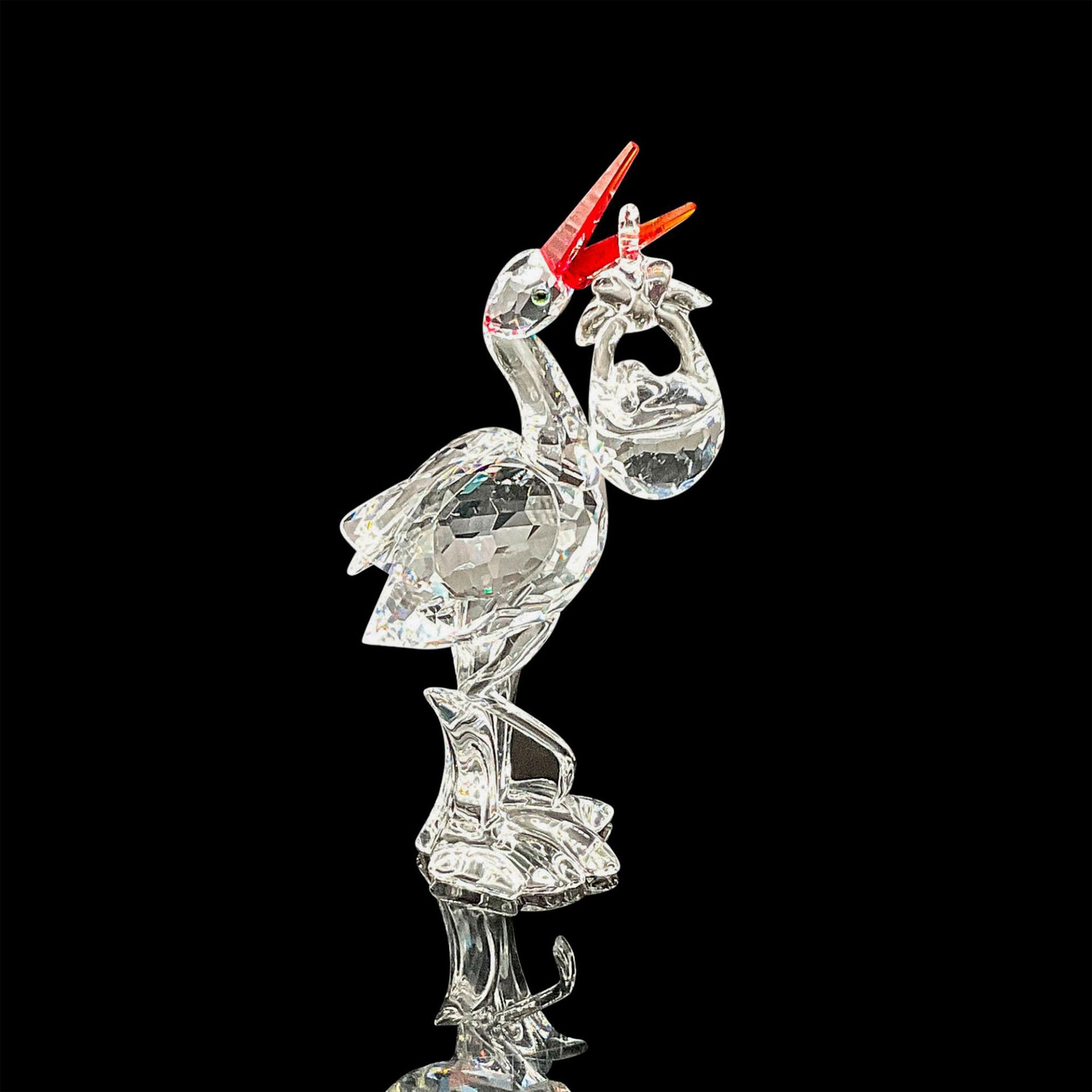 Swarovski Crystal Figurine, Stork with Baby - Image 2 of 4