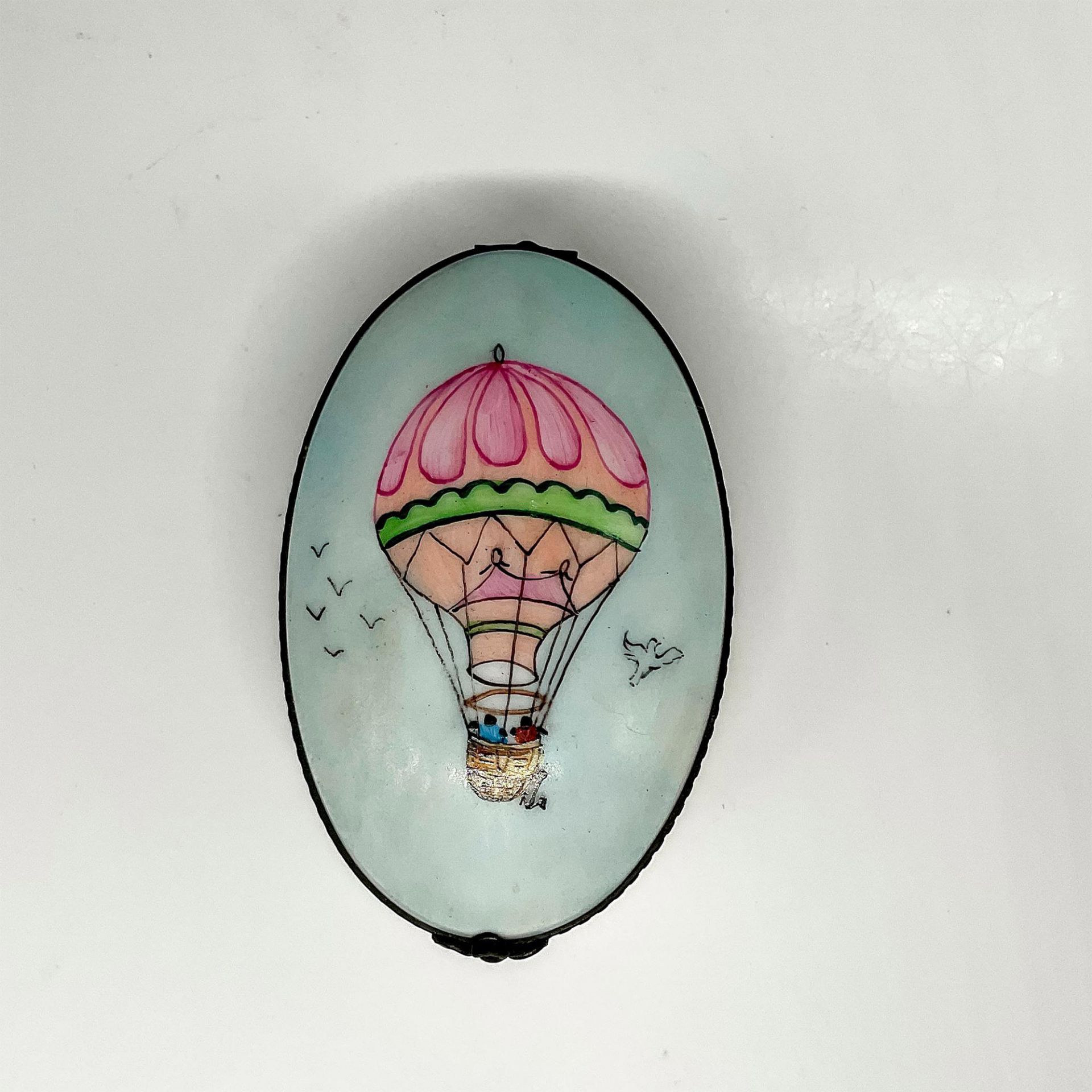Rochard Porcelain Box, Hot Air Balloon Ride