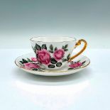 2pc Shelley China Rose Teacup and Saucer