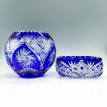 2pc Bohemian Crystal Decorative Bowls
