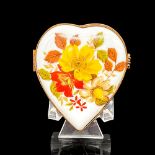 La Gloriette Limoges Porcelain Heart Box with Flowers