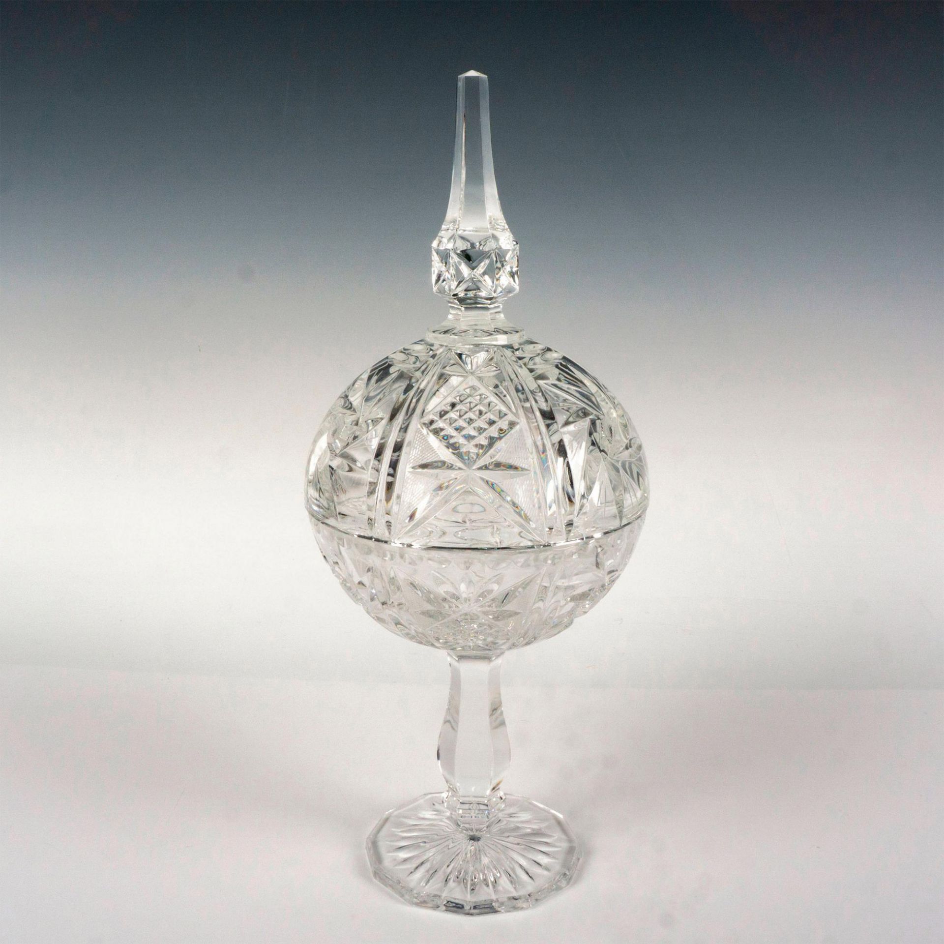 Vintage Crystal Covered Candy Dish - Image 2 of 3
