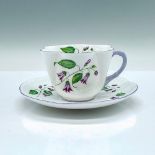 2pc Shelley China Teacup and Saucer, Campanula