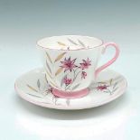 2pc Shelley Bone China Teacup and Saucer, Queen Anne Meadow