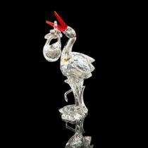 Swarovski Crystal Figurine, Stork with Baby