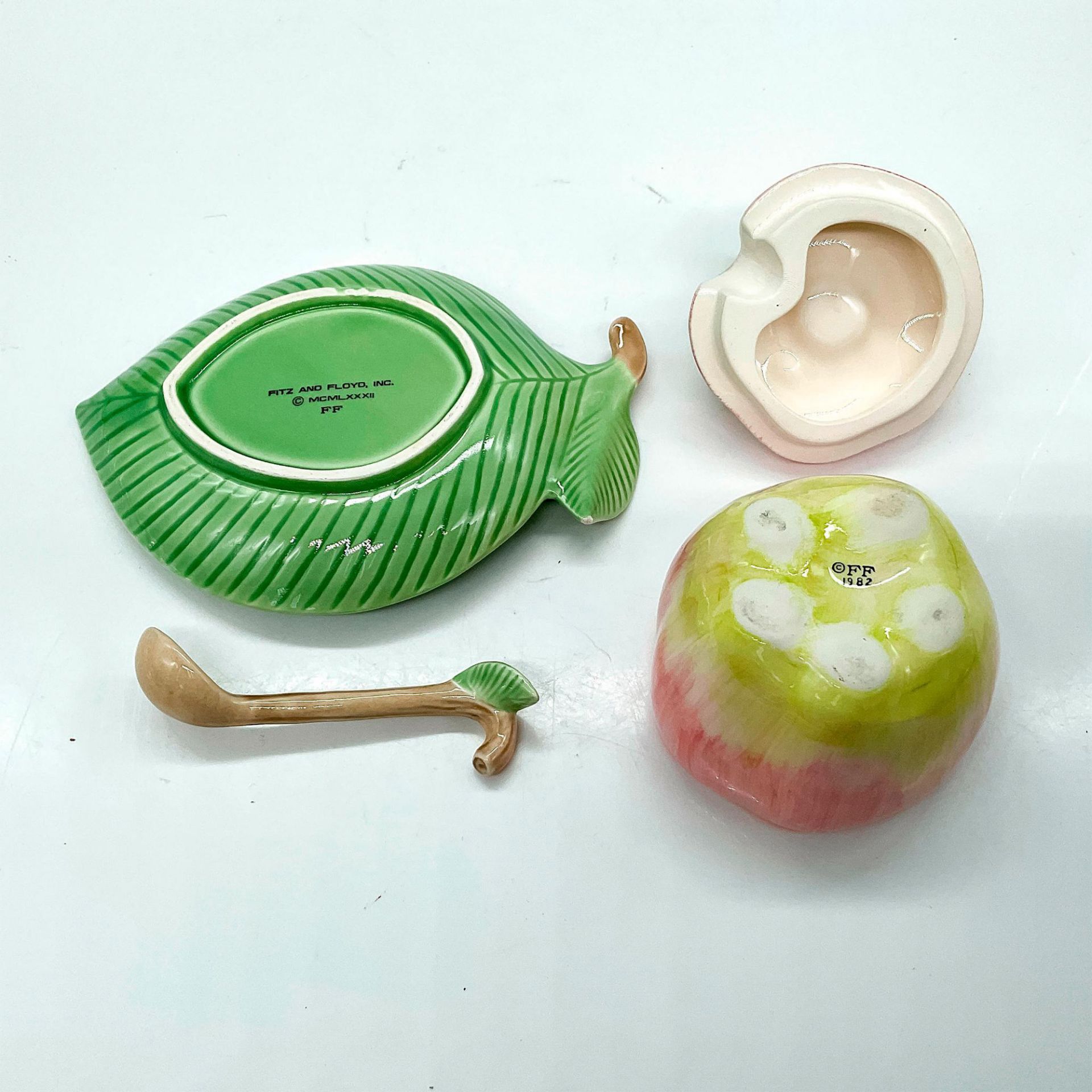 Fitz and Floyd Jam Pot with Saucer, Apple - Bild 6 aus 6