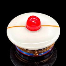 Eximious Limoges Hand Painted Porcelain Box, Sailor Hat