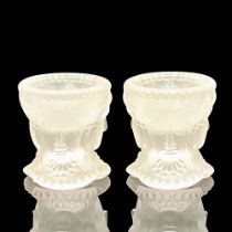 Pair of George Duncan Style Glass Figural Salt Cellars