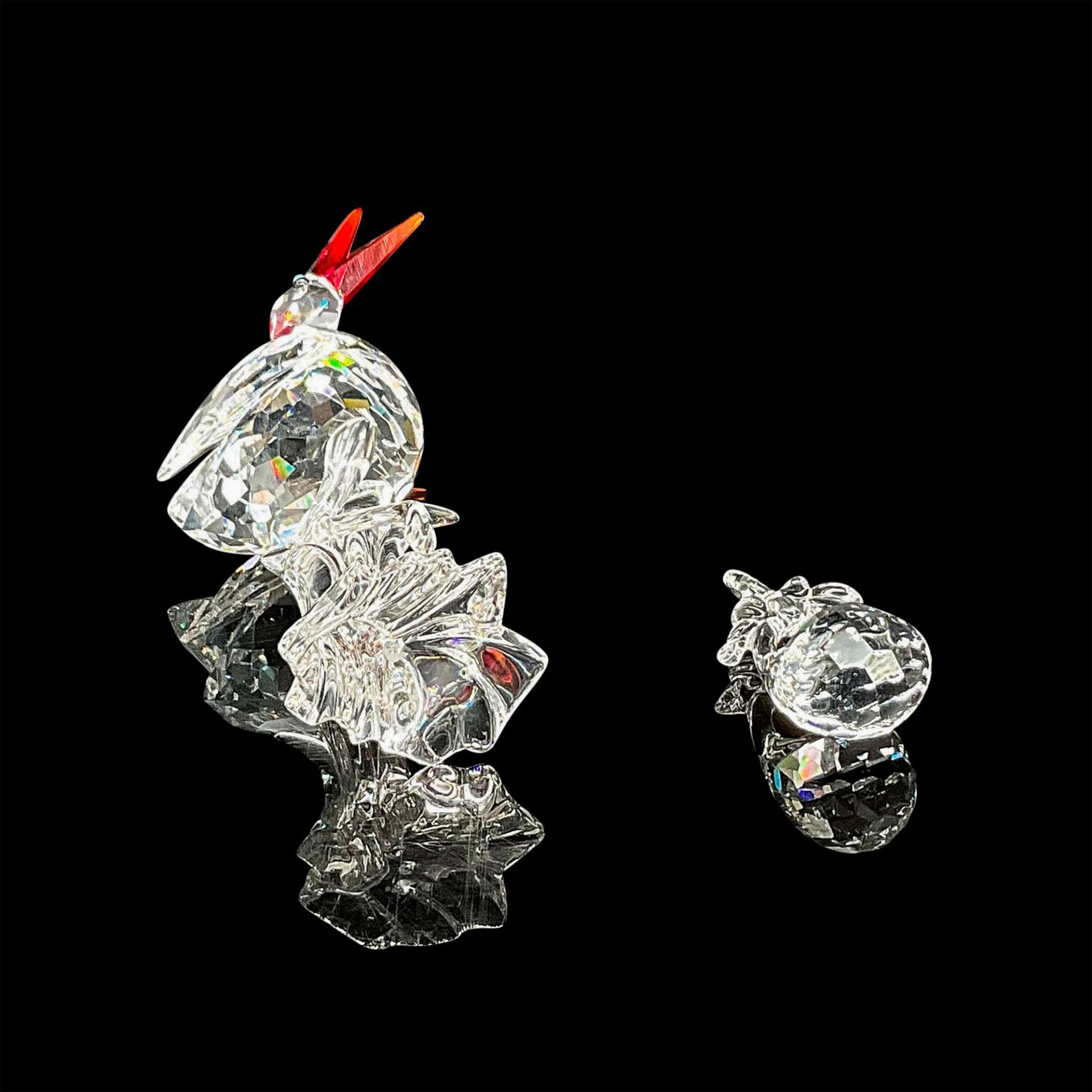 Swarovski Crystal Figurine, Stork with Baby - Image 3 of 4