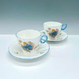 4pc Shelley China Teacups and Saucers Pattern 795072