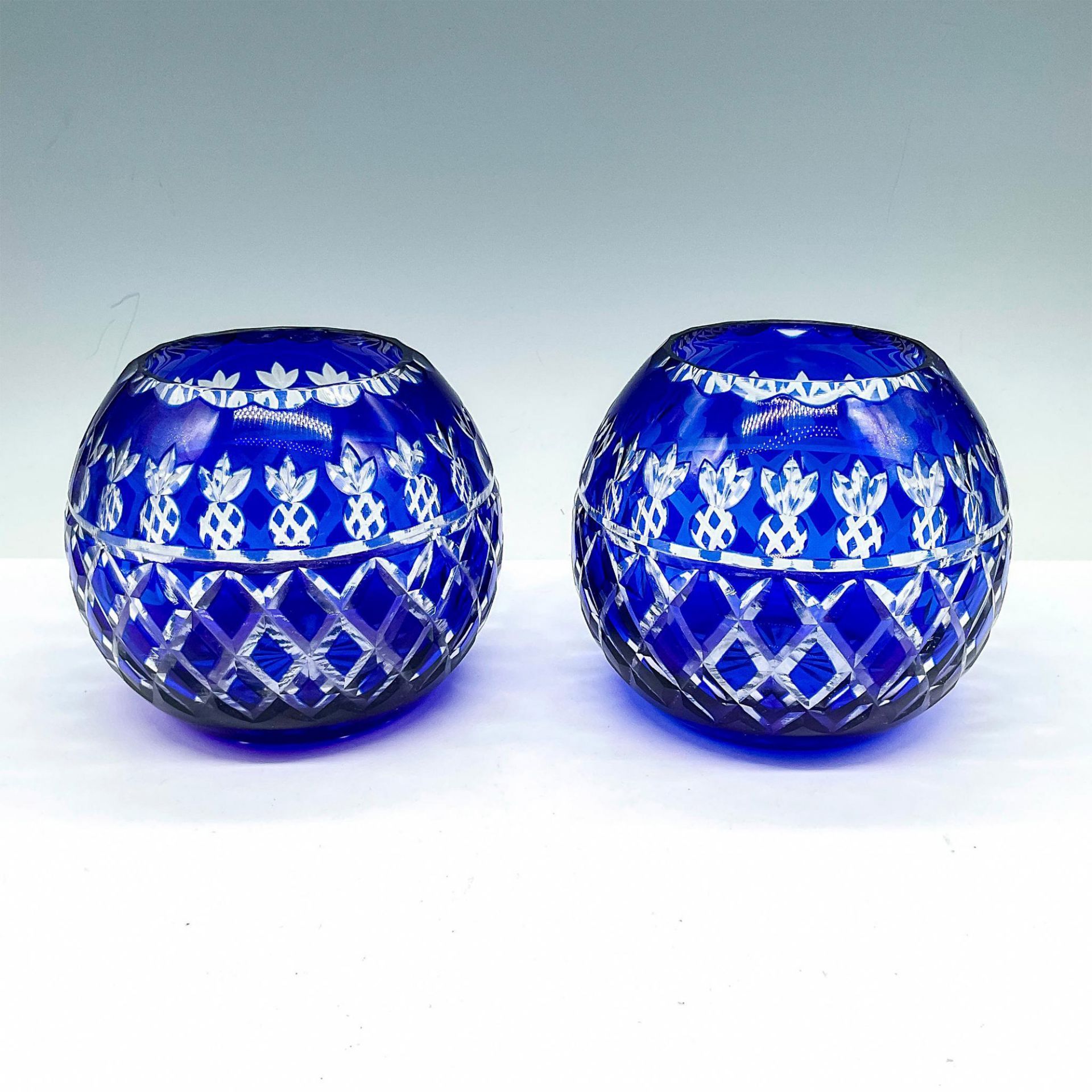 Pair of Bohemian Crystal Decorative Bowls