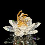 Swarovski Crystal Figurine, Gold Bee on Lotus