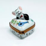 Limoges Peint Main Musical Mouse Trinket Box