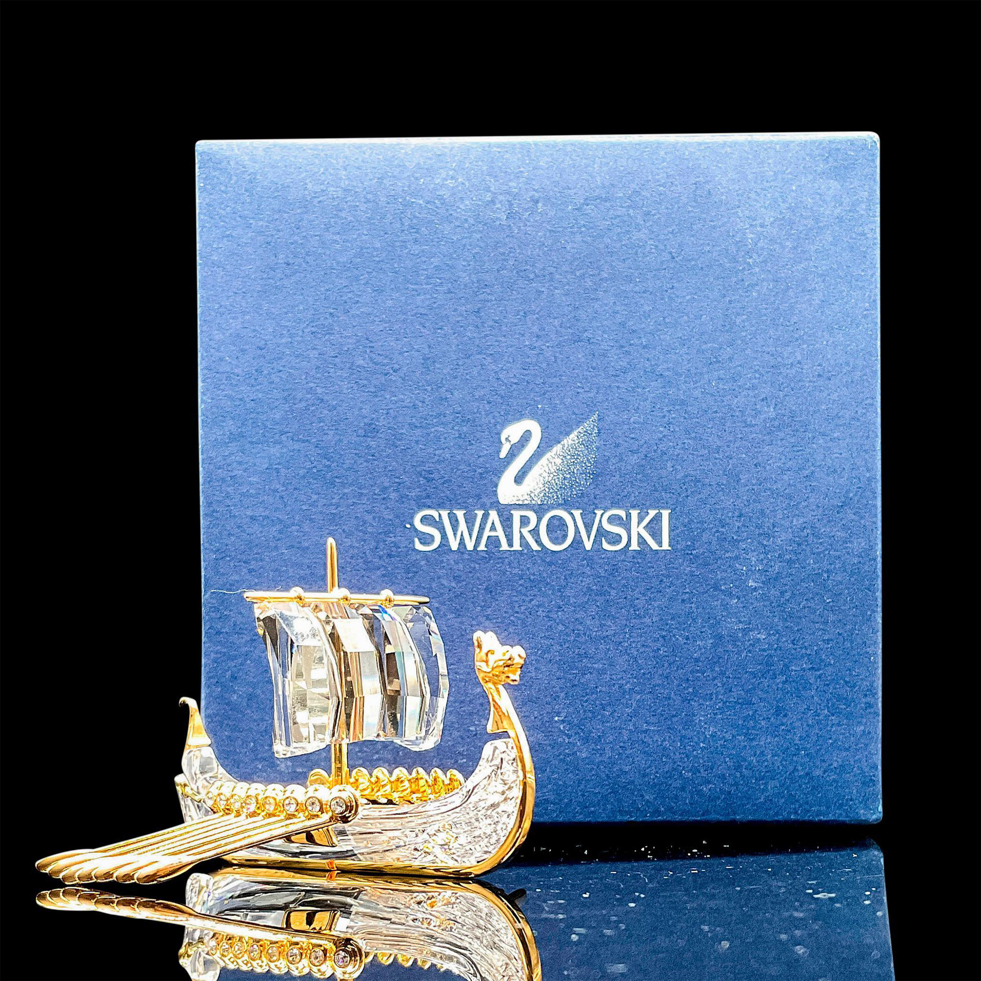 Swarovski Crystal Figurine, Viking Ship - Image 2 of 4