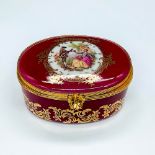 Oval Castel Limoges Porcelain Box