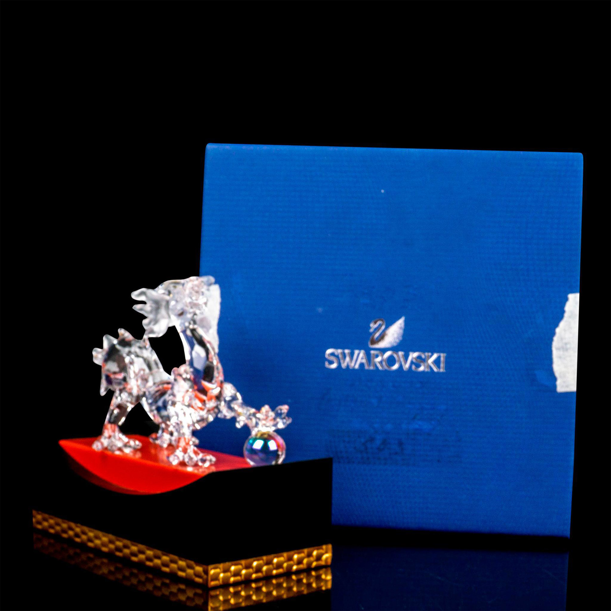 2pc Swarovski Crystal Figurine + Base, Dragon - Image 4 of 4