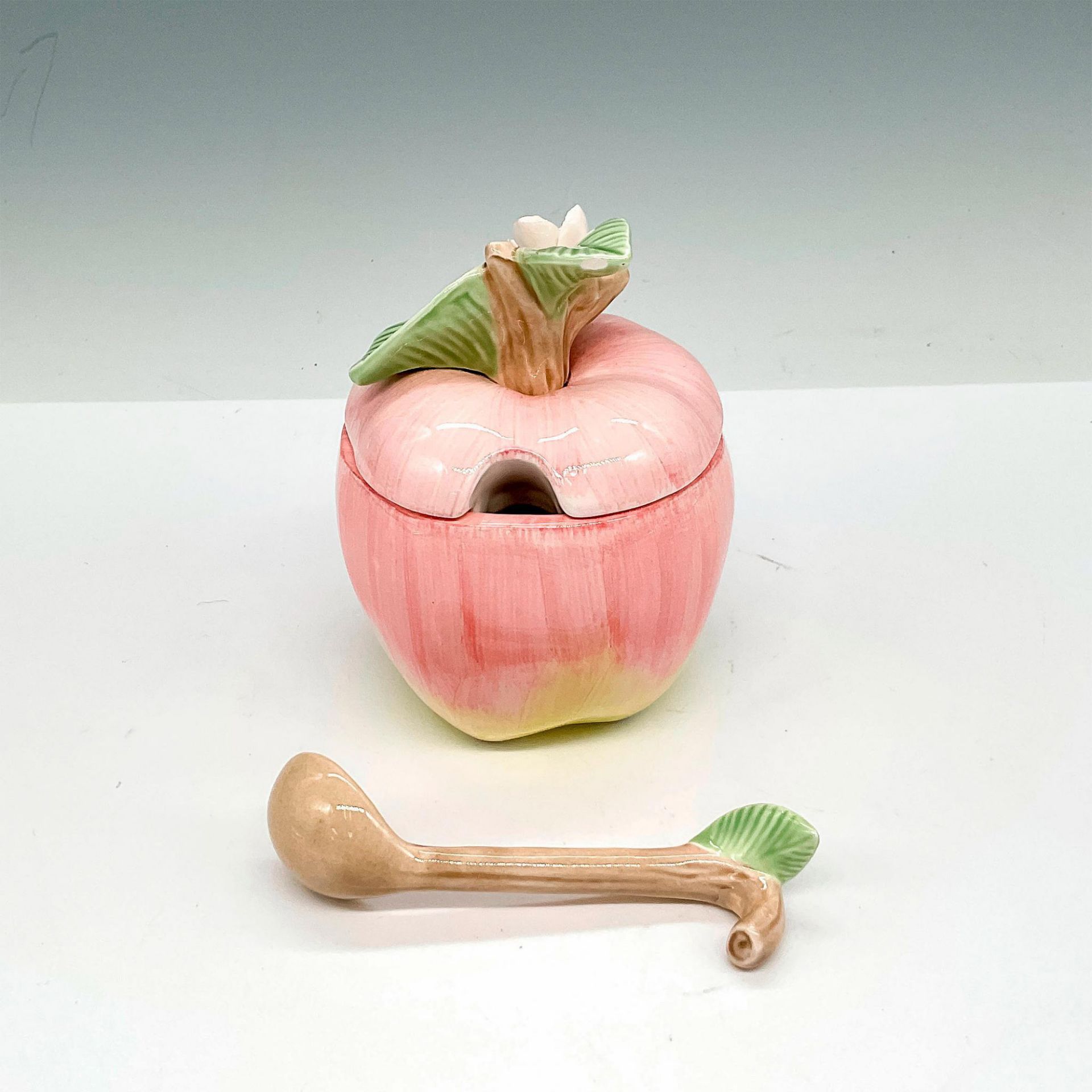 Fitz and Floyd Jam Pot with Saucer, Apple - Bild 3 aus 6