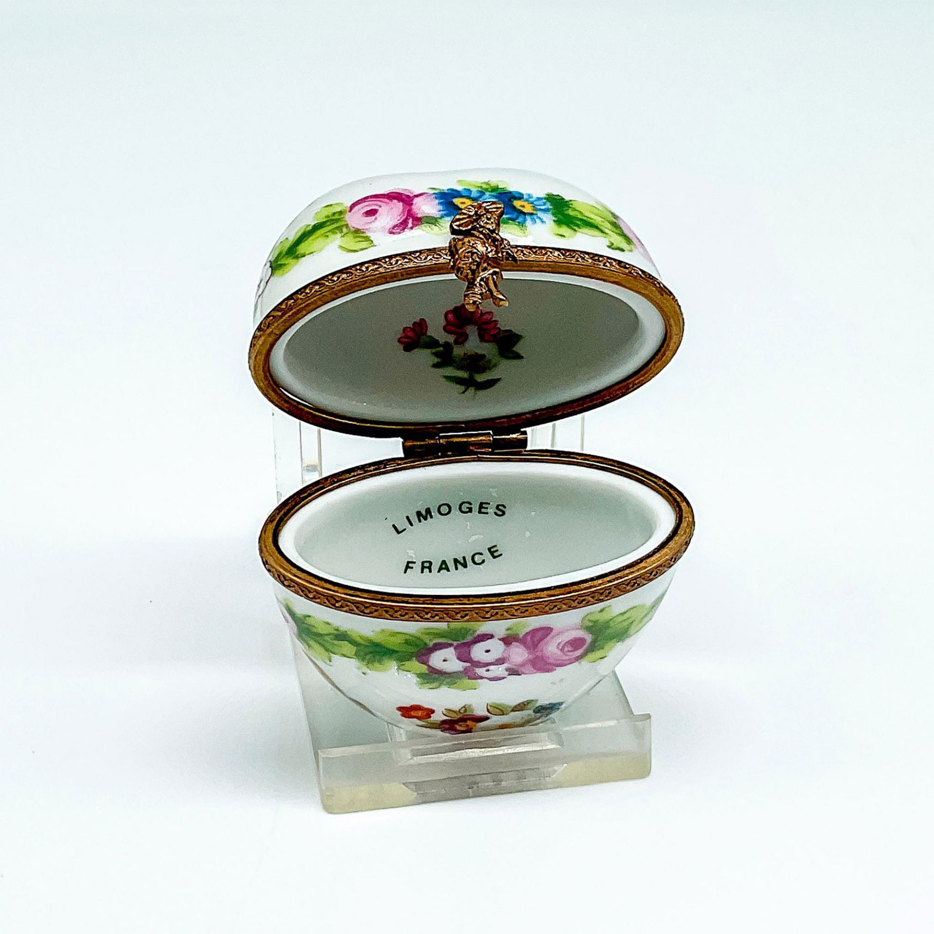 Limoges Porcelain Heart Trinket Box - Bild 3 aus 3