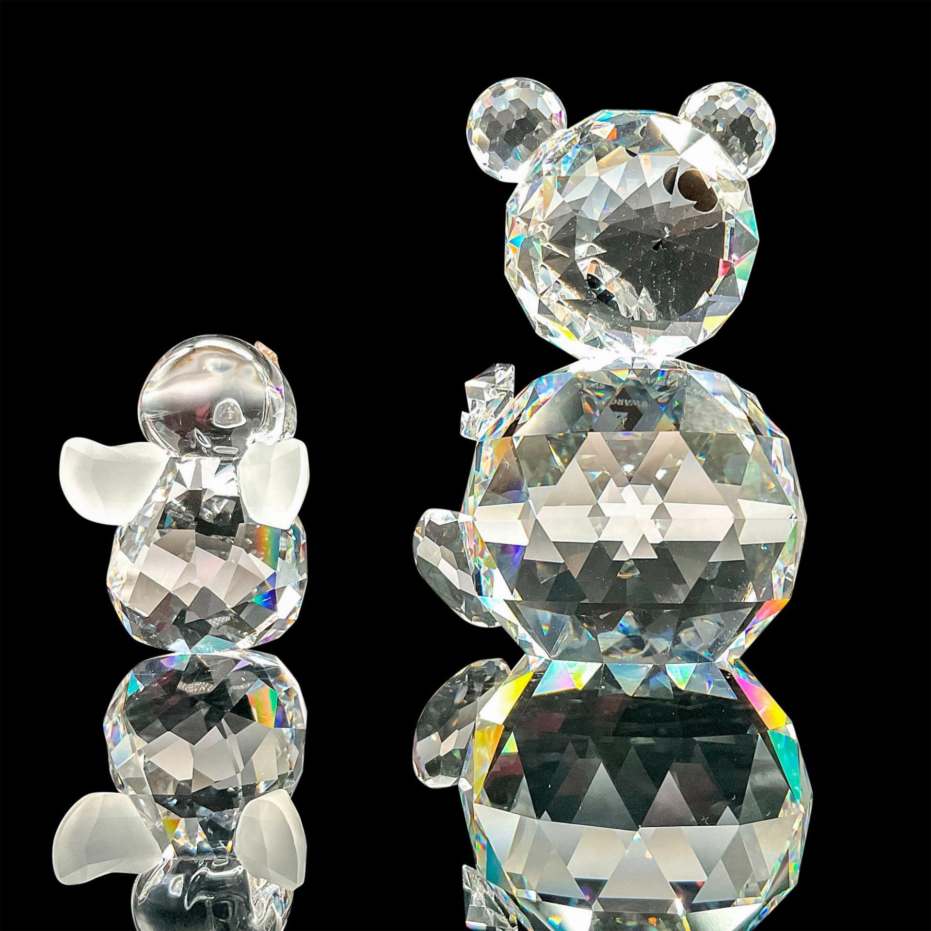 2pc Swarovski Crystal Figurines, Teddy Bear & Rocking Angel - Bild 2 aus 3