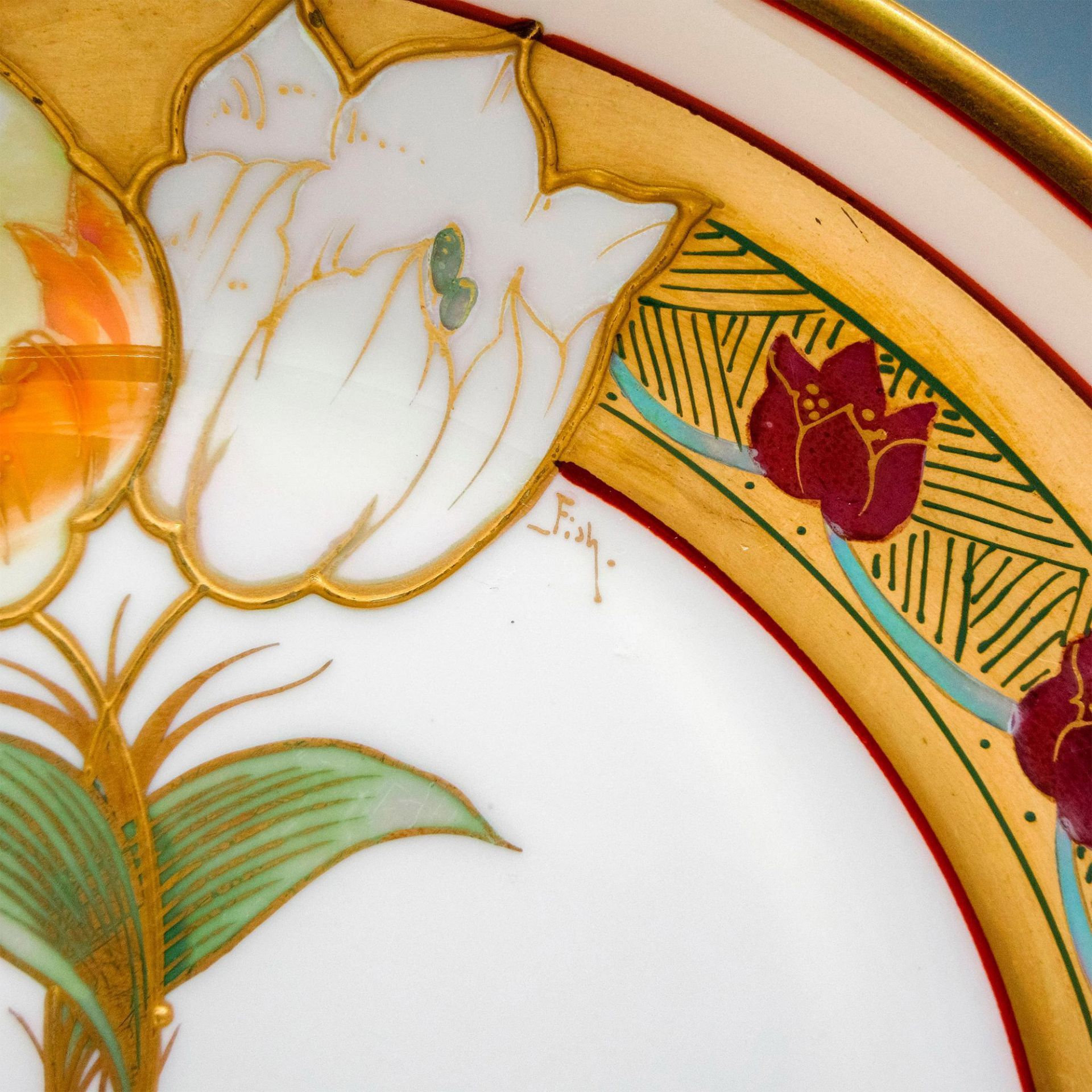 W.A. Pickard Haviland China Hand Painted Decorative Bowl - Bild 2 aus 4
