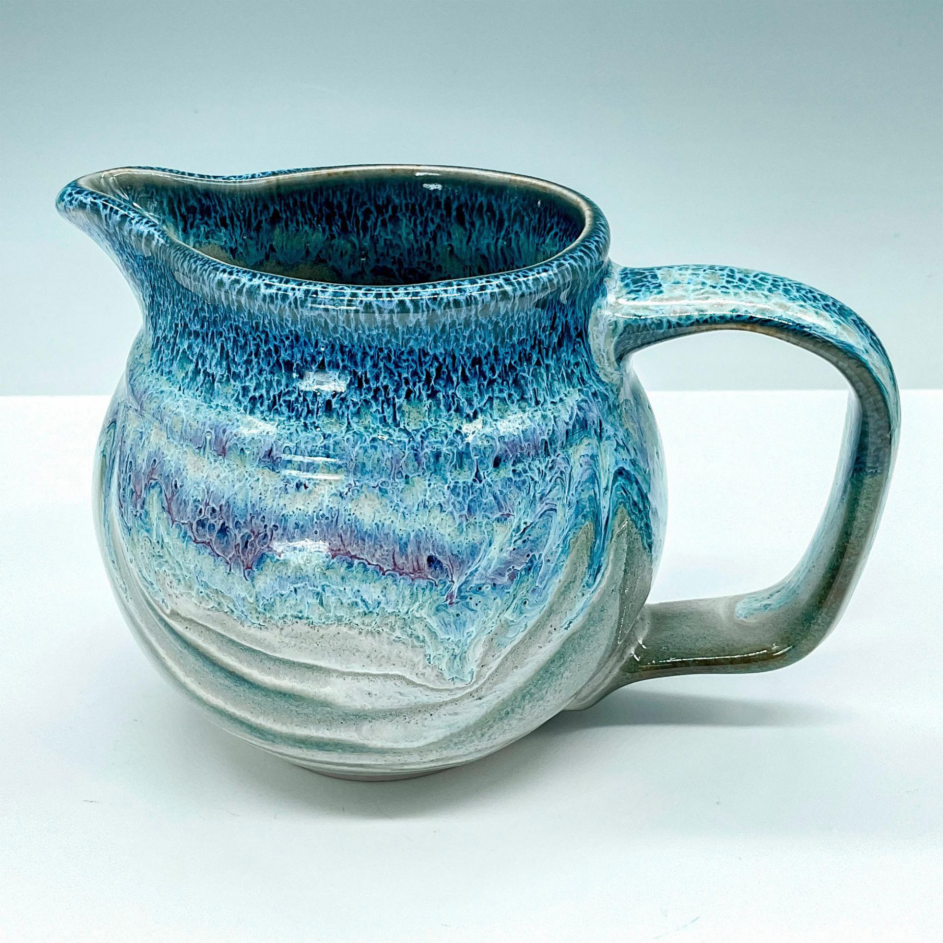 Bay Art Pottery Pitcher, Small Blue & Grey - Bild 2 aus 3