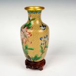 2pc Mid 20th Century Chinese Cloisonne Vase with Base