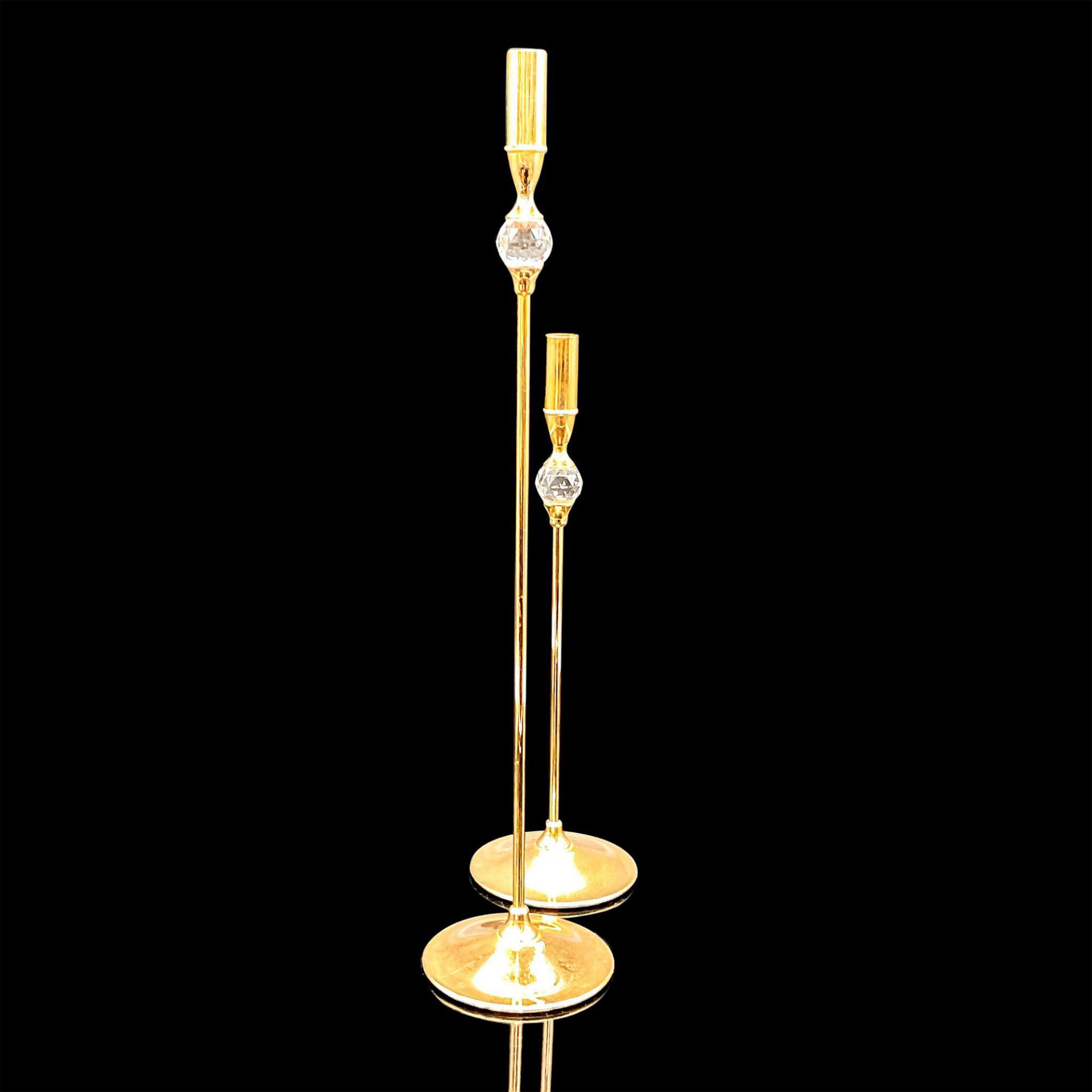 2pc Valerio Albarello Brass Holders Embellished with Swarovski Crystals - Bild 2 aus 3