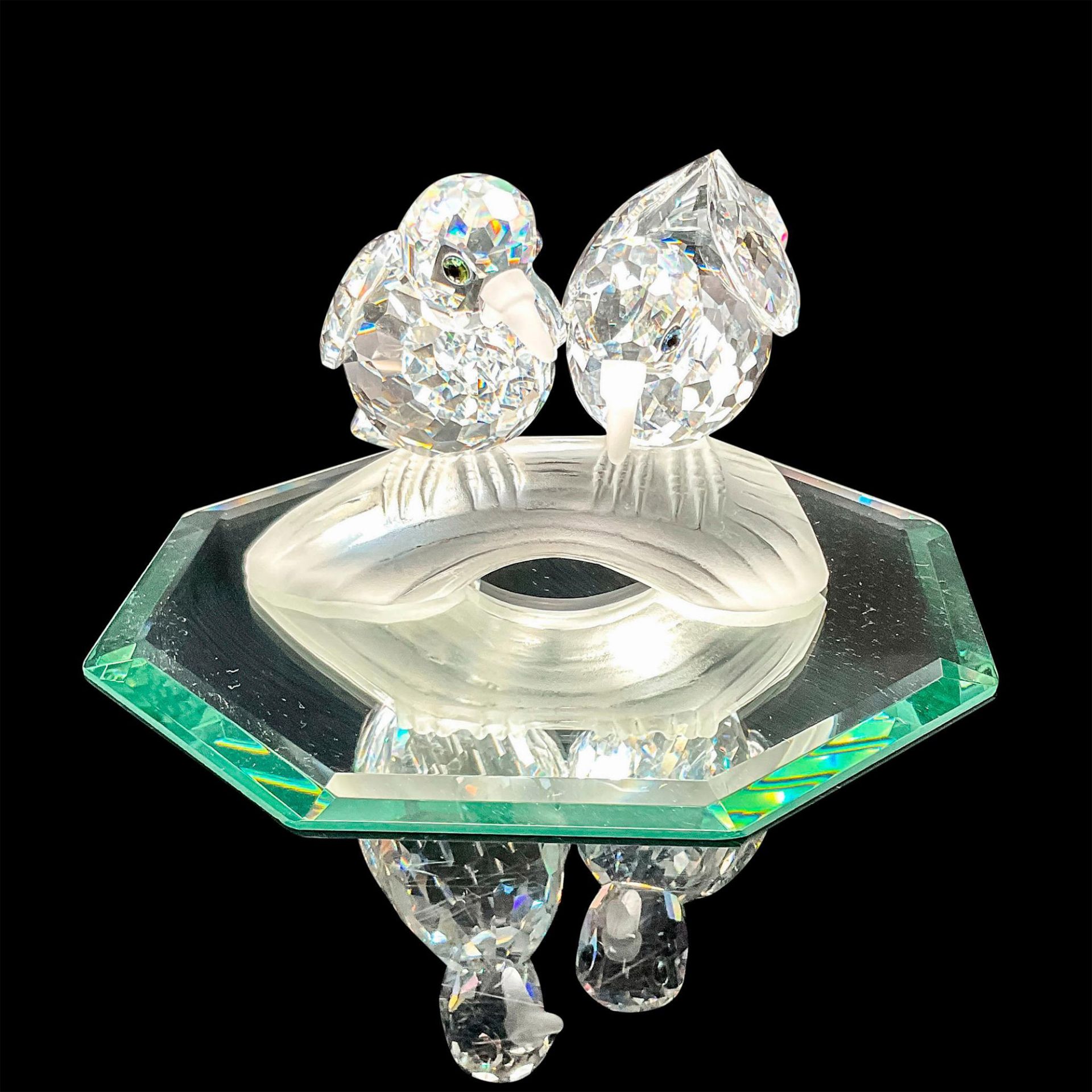 Swarovski Crystal Figurine, The Turtledoves + Base - Bild 2 aus 5