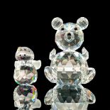 2pc Swarovski Crystal Figurines, Teddy Bear & Rocking Angel