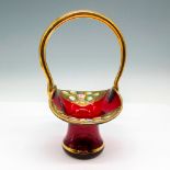 Vintage Venetian Art Glass Basket