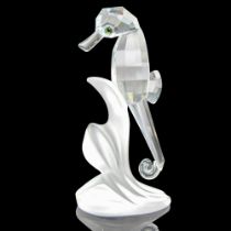 Swarovski Silver Crystal Figurine, Seahorse