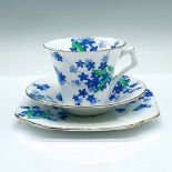 Colclough Bone China Blue Floral Tea Trio No. 4117